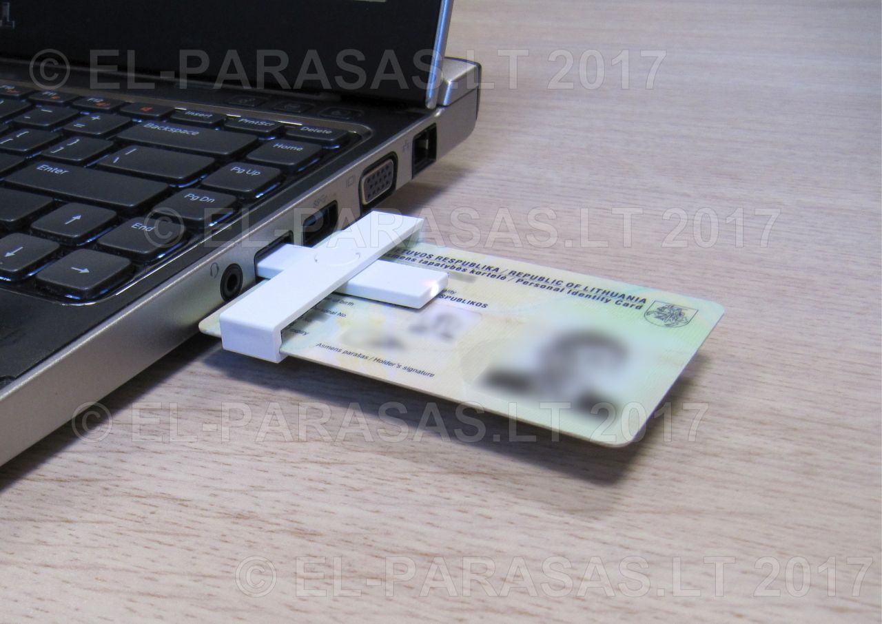 +ID Smart Card Reader - Mažiausias asmens tapatybės kortelės skaitytuvas